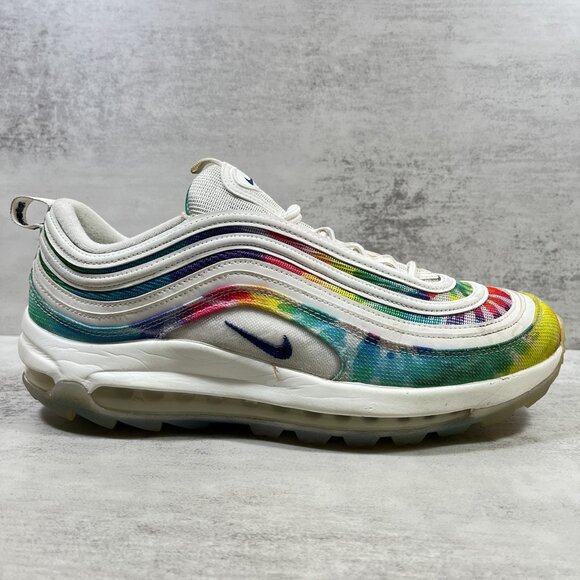 Nike Air Max 97 Tie Dye NRG Peace Love Spikeless Masters Golf Shoes Mens Size 10 - Picture 4 of 11